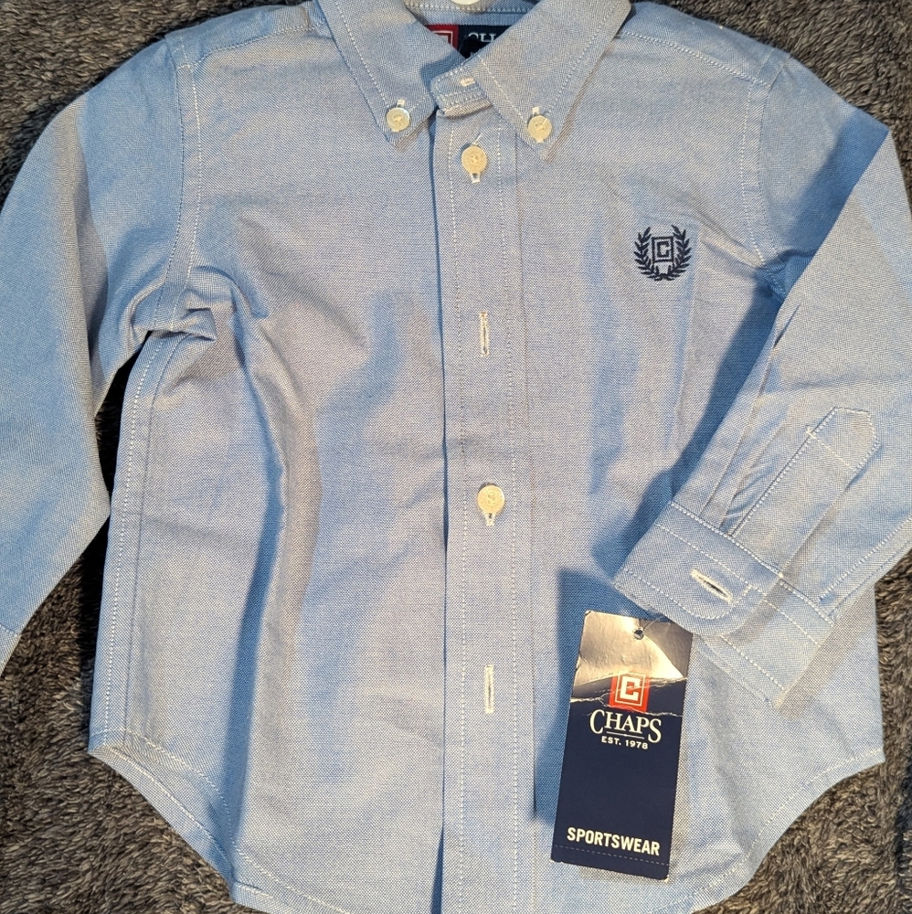 Chaps Blue Kids Button-Up Shirt